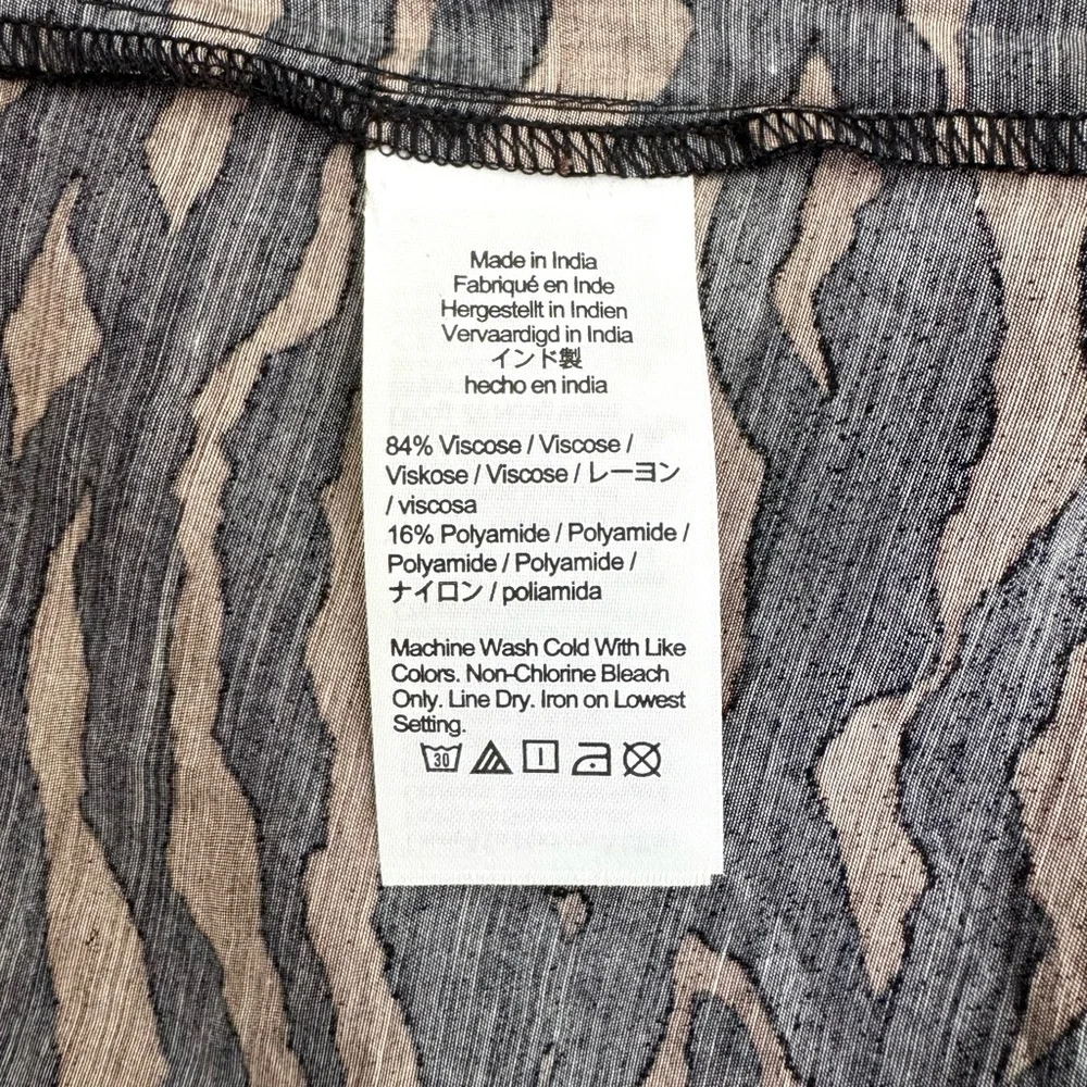 NWT Madewell V-Neck Mini Dress Abstract Animal Print Size 14 - Picture 10 of 10